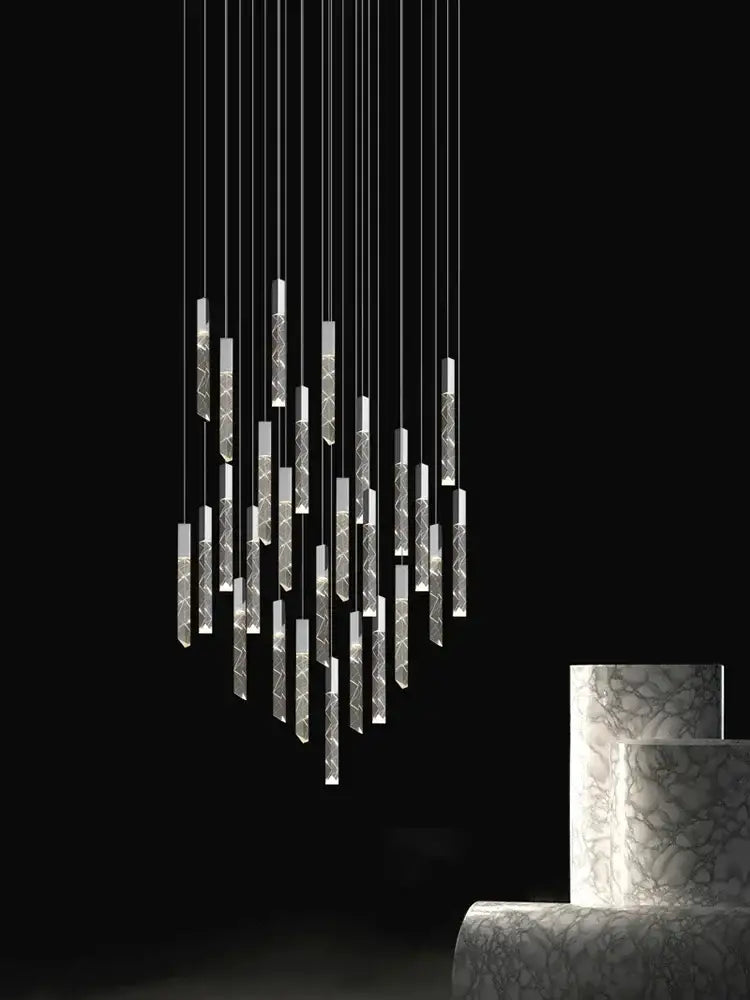 Modern minimalist crystal led pendant light for living room