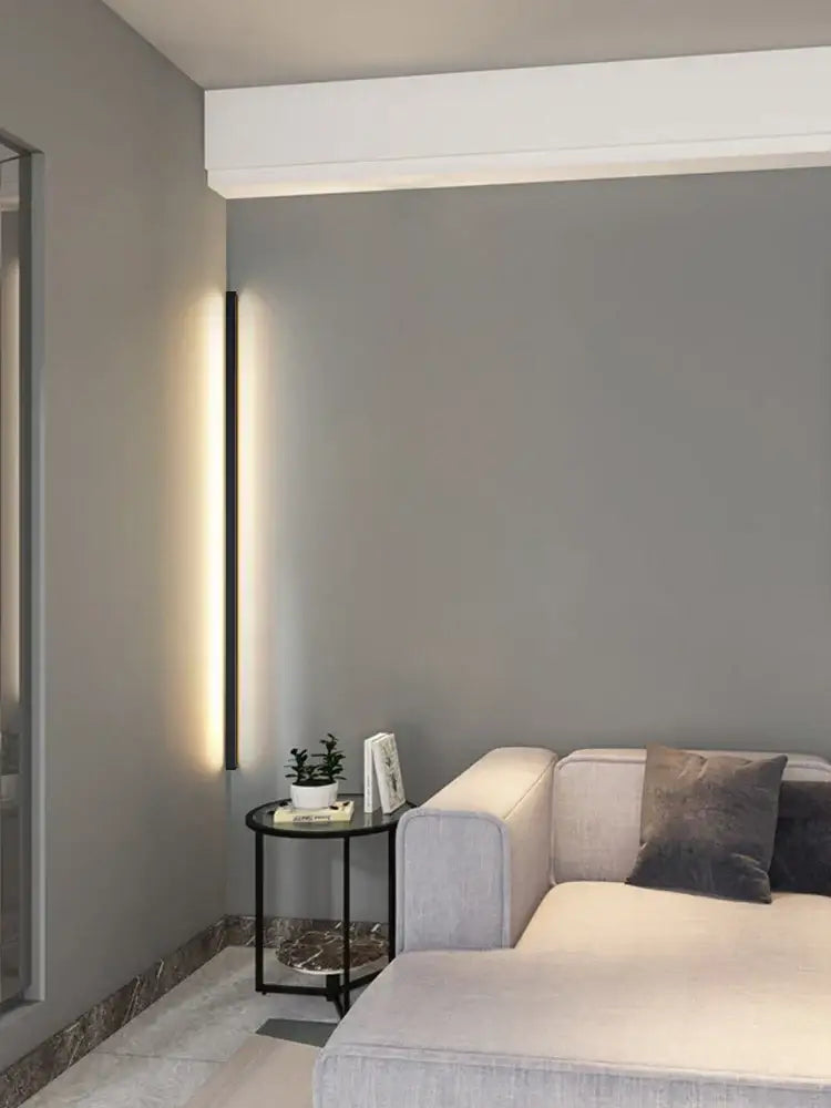 Modern minimalist elegant black led wall lamp for bedroom