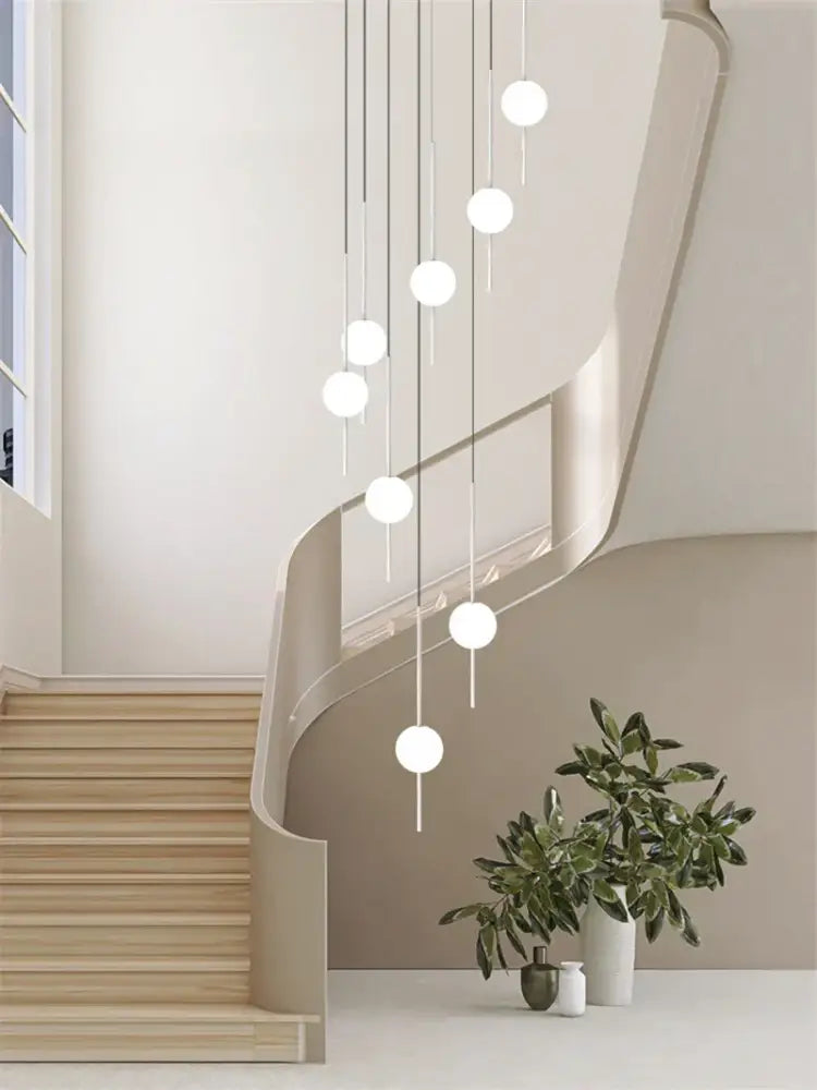 Modern minimalist glass ball led ceiling chandelier for dining room