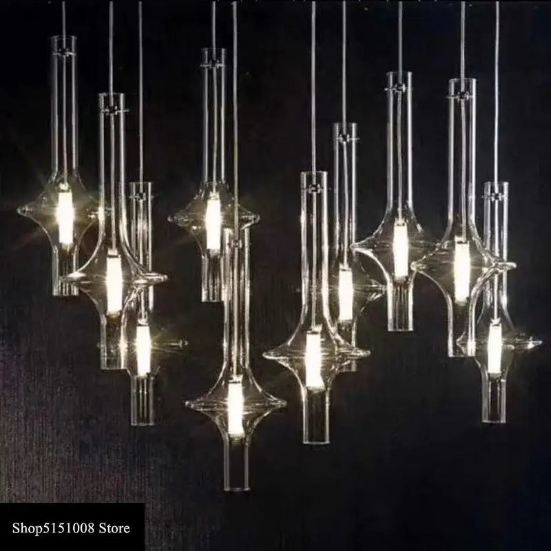 Modern minimalist glass pendant light kitchen hanging lamp