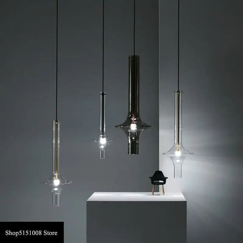 Modern minimalist glass pendant light kitchen hanging lamp