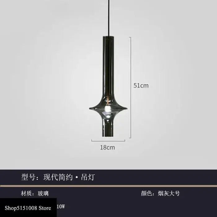 Modern minimalist glass pendant light kitchen hanging lamp