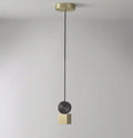 Modern minimalist gold & black led pendant light for dining room