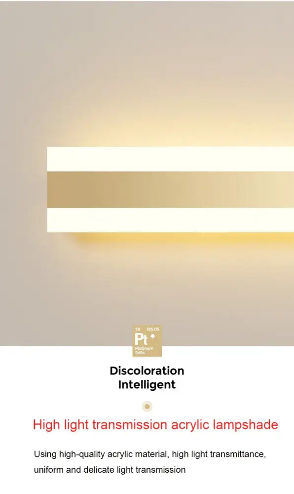 Modern minimalist gold led outdoor wall sconce garden light