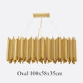 Modern minimalist gold stainless steel chandelier living room lamp