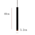 Modern minimalist gold tube led pendant lights for kitchen dining room