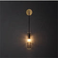 Modern minimalist golden glass wall lamp living room sconce