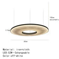 Modern minimalist iris pendant light dining room ring decor