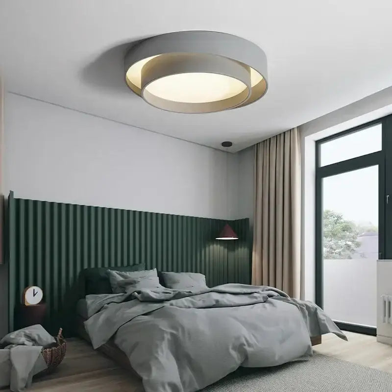 Modern minimalist led ceiling light white & black bedroom lighting