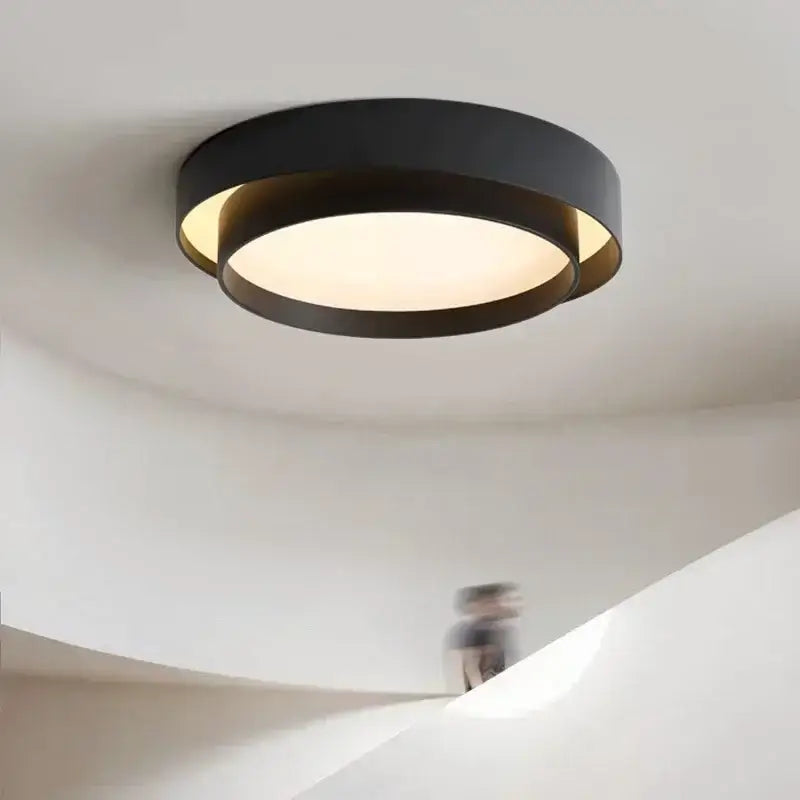 Modern minimalist led ceiling light white & black bedroom lighting
