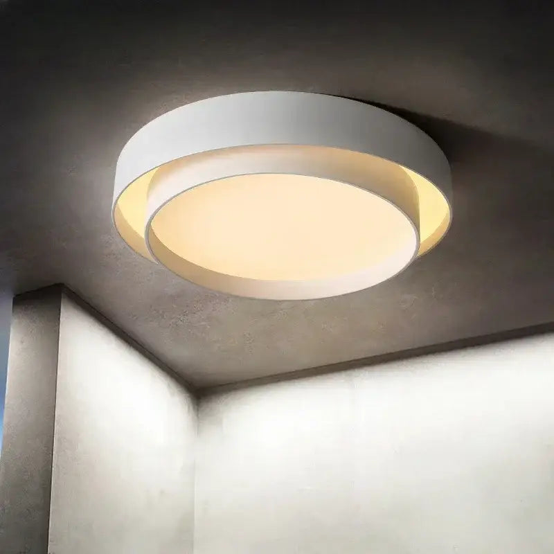 Modern minimalist led ceiling light white & black bedroom lighting