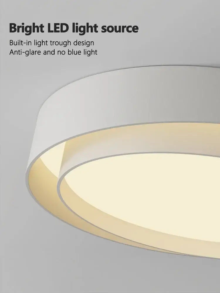 Modern minimalist led ceiling light white & black bedroom lighting