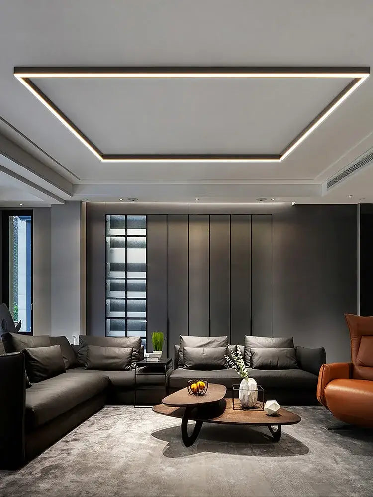 Modern minimalist linear led ceiling light for living room