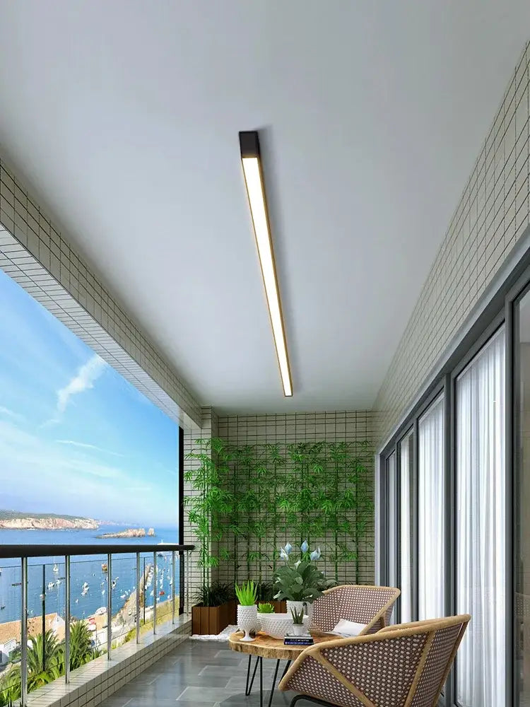 Modern minimalist linear led ceiling light for living room