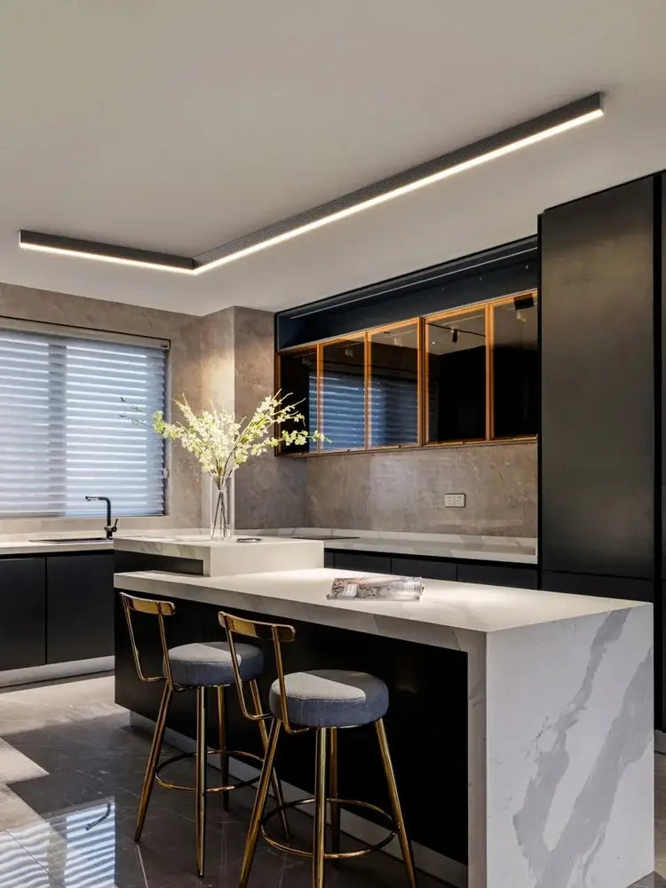 Modern minimalist linear led ceiling light for living room