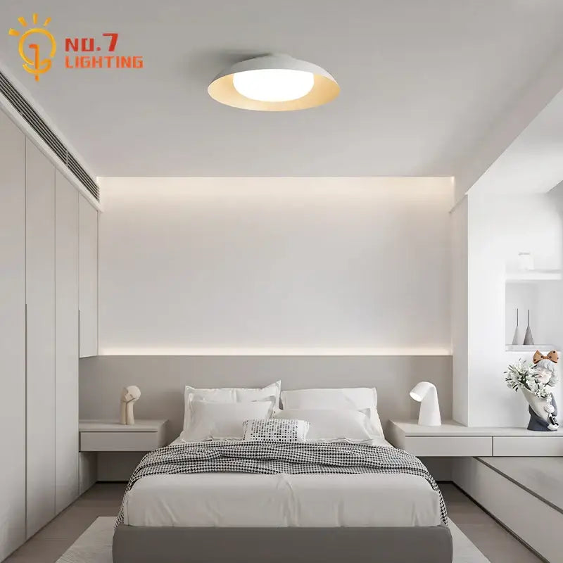 Modern minimalist white cream wind ceiling light for living room