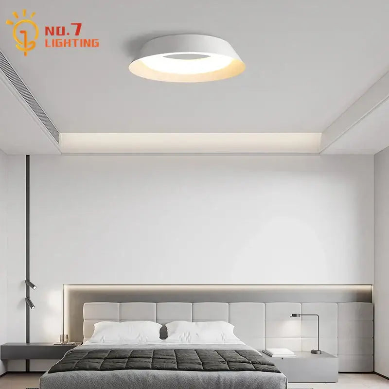 Modern minimalist white cream wind ceiling light for living room