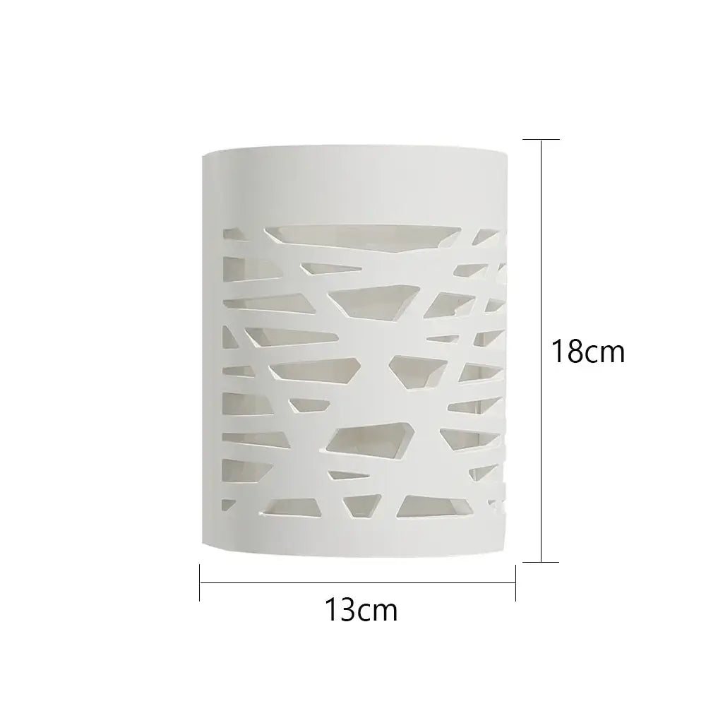 Modern minimalist white gypsum led wall lamp for bedroom lighting