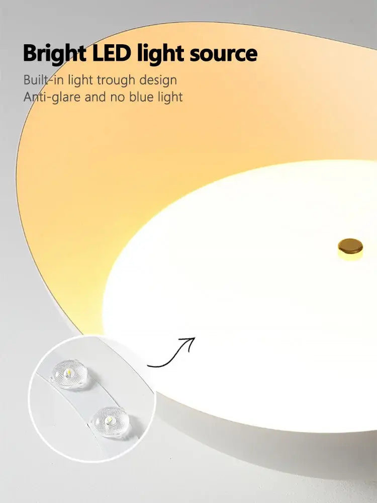 Modern minimalist white ingot ceiling lamp for bedroom lighting