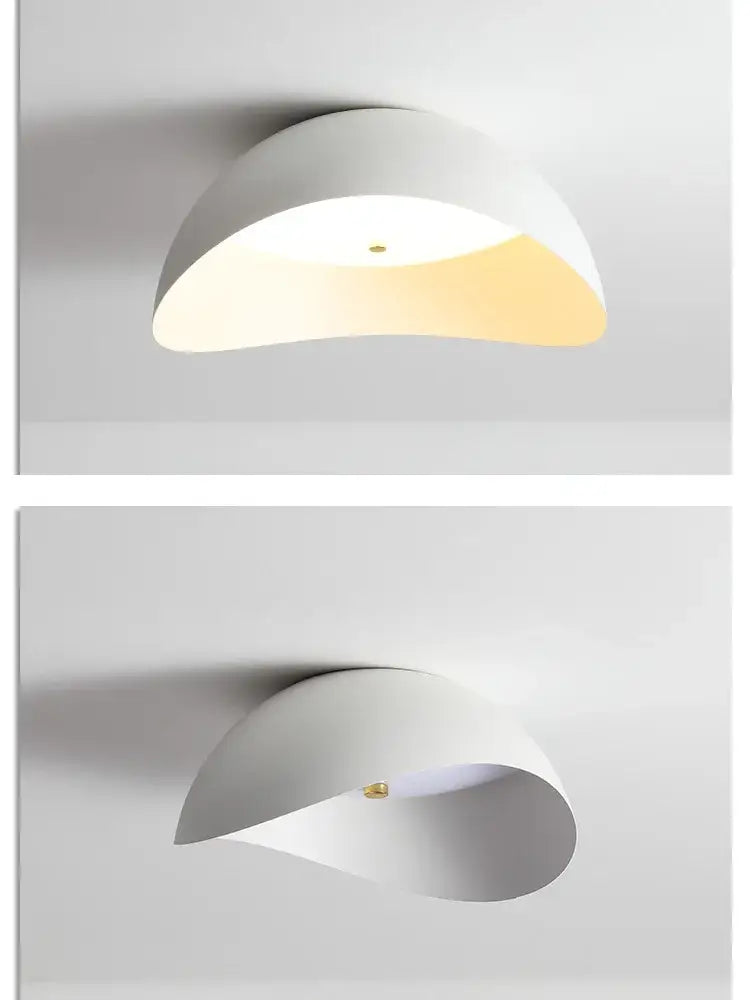 Modern minimalist white ingot ceiling lamp for bedroom lighting