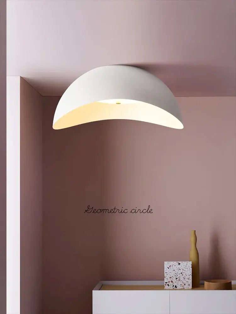 Modern minimalist white ingot ceiling lamp for bedroom lighting