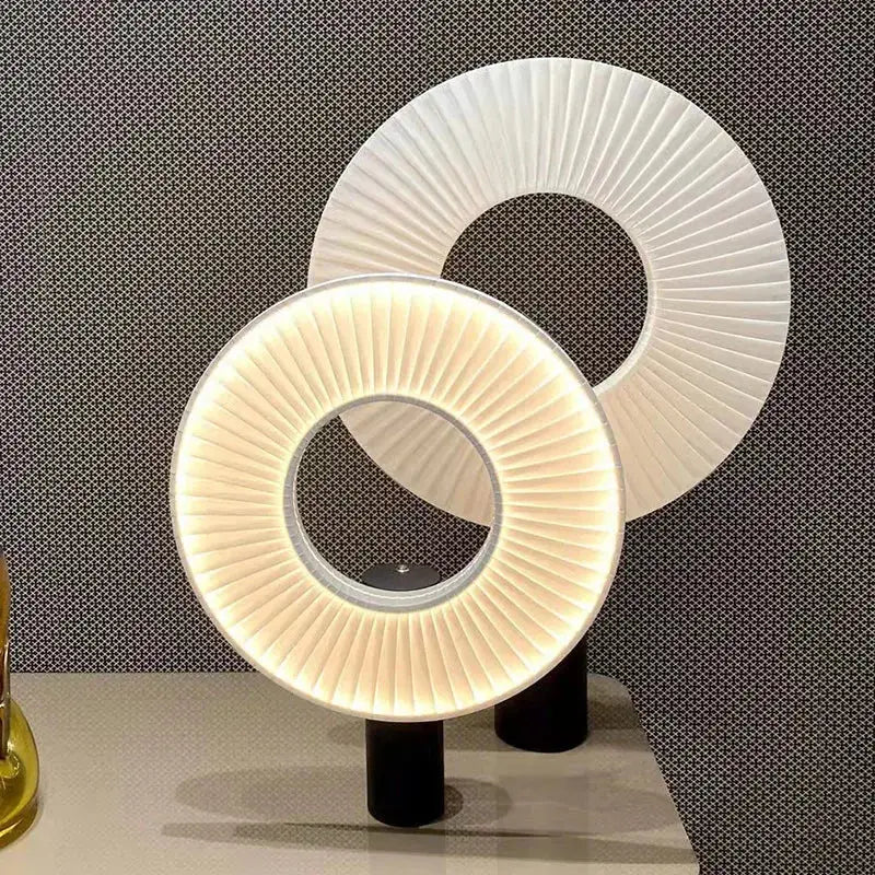 Modern minimalist white led pendant light bedroom round lamp