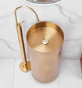 Modern minimalist white standing bathtub faucet bathroom curved spout