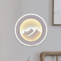 Modern mountain silhouette led wall sconce 12 inches bedroom fixture