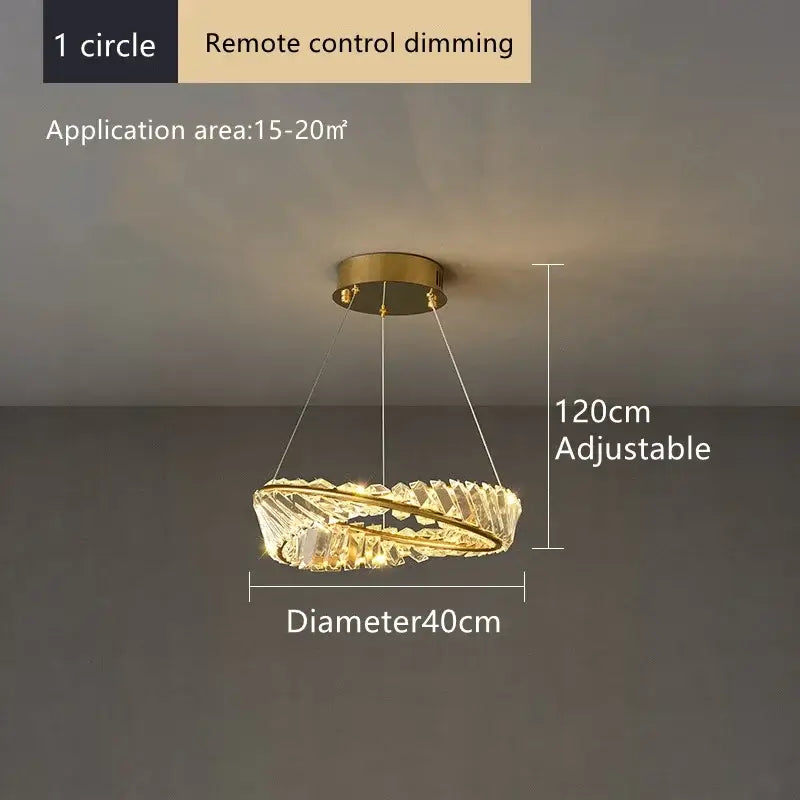 Modern multi tier gold decorbites crystal led chandelier dining room