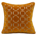 Modern mustard and silver geometric jacquard pillow cover living room