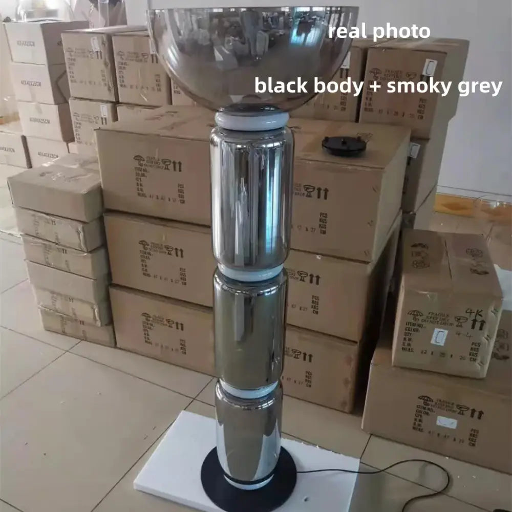 Modern nordic glass shade led floor lamp living room tiered light