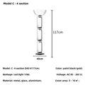 Modern nordic glass shade led floor lamp living room tiered light