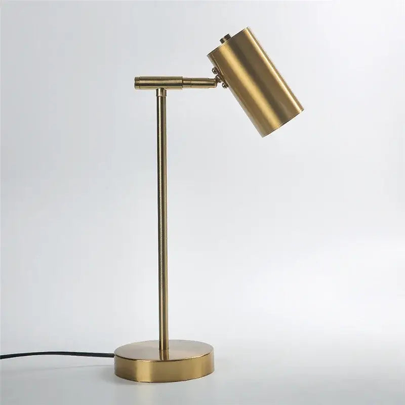 Modern nordic golden table lamp bedroom adjustable brass desk light