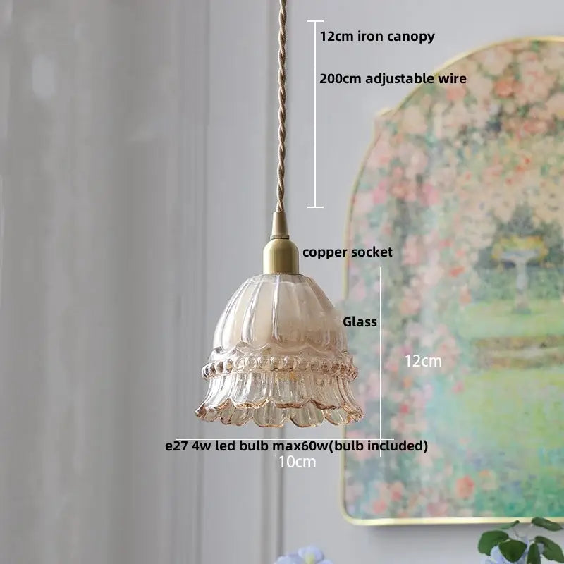 Modern olive green and copper glass led pendant lamp kitchen