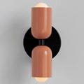 Modern olive green & terracotta cream double head wall lamps bedroom