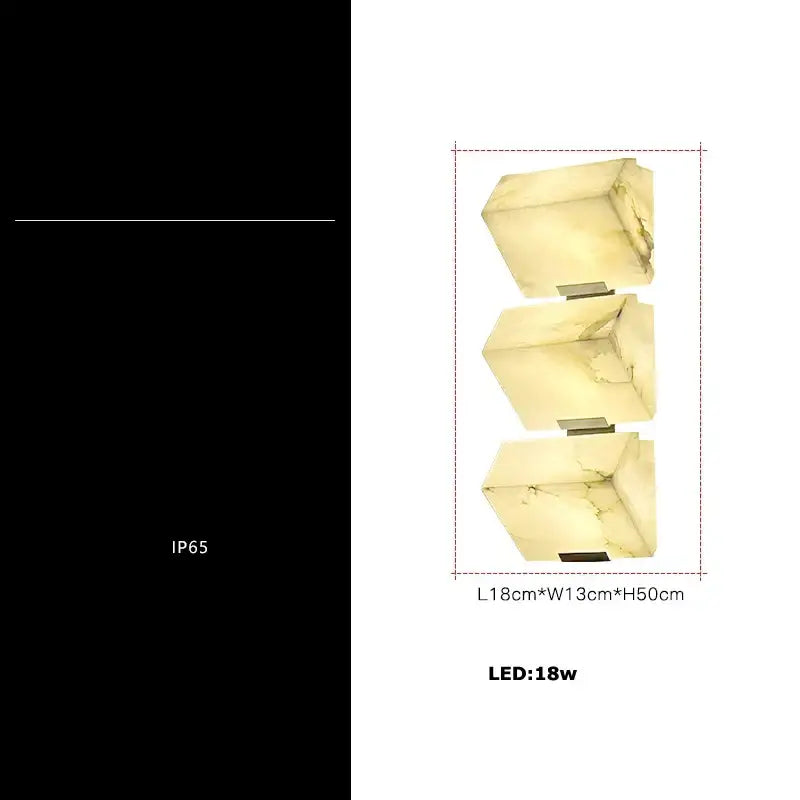 Modern onyx amber geometric led outdoor wall sconce backyard light