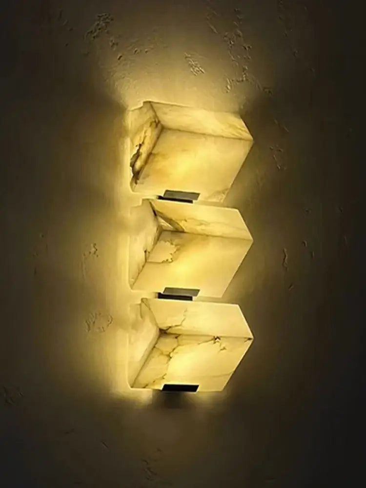 Modern onyx amber geometric led outdoor wall sconce backyard light