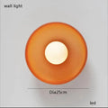 Modern orange glass table lamp bedroom minimalist light
