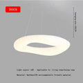 Modern oval white cozy cotton ceiling chandelier for bedroom
