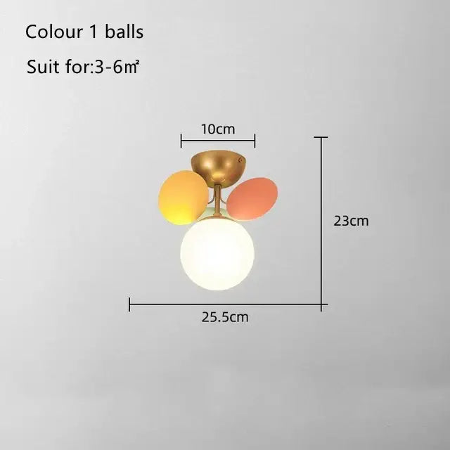 Modern pastel balloon ceiling light fixture for kids bedroom