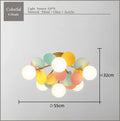 Modern pastel spherical frost glass ceiling chandelier bedroom light