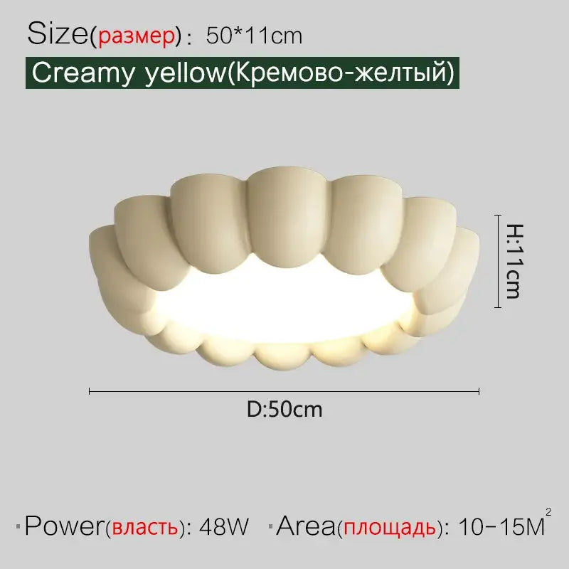 Modern petal cream wind ceiling lights bedroom fixture