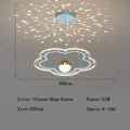 Modern pink & gold cloud flower led chandelier for bedroom