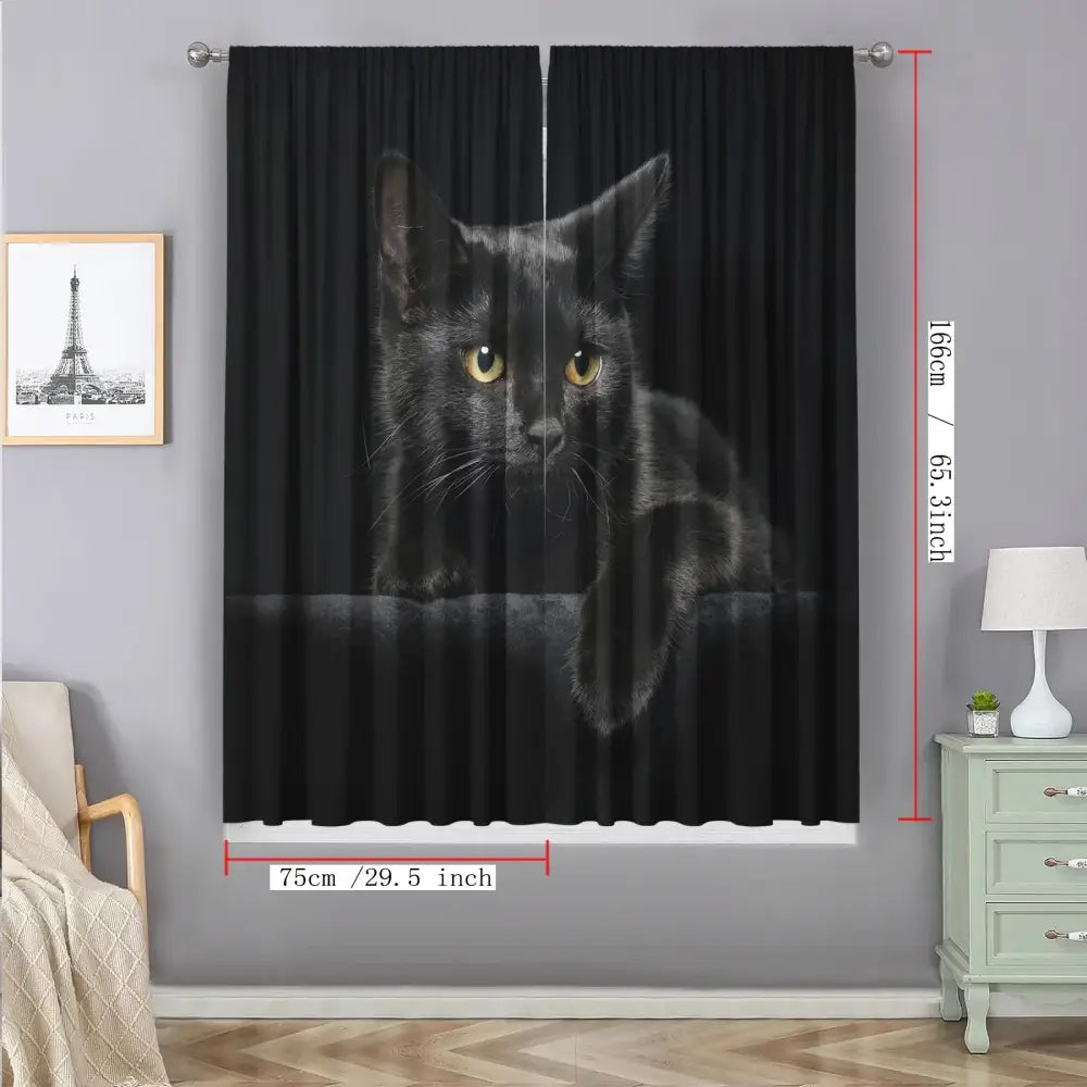 Modern printed colorful owl bedroom curtain set