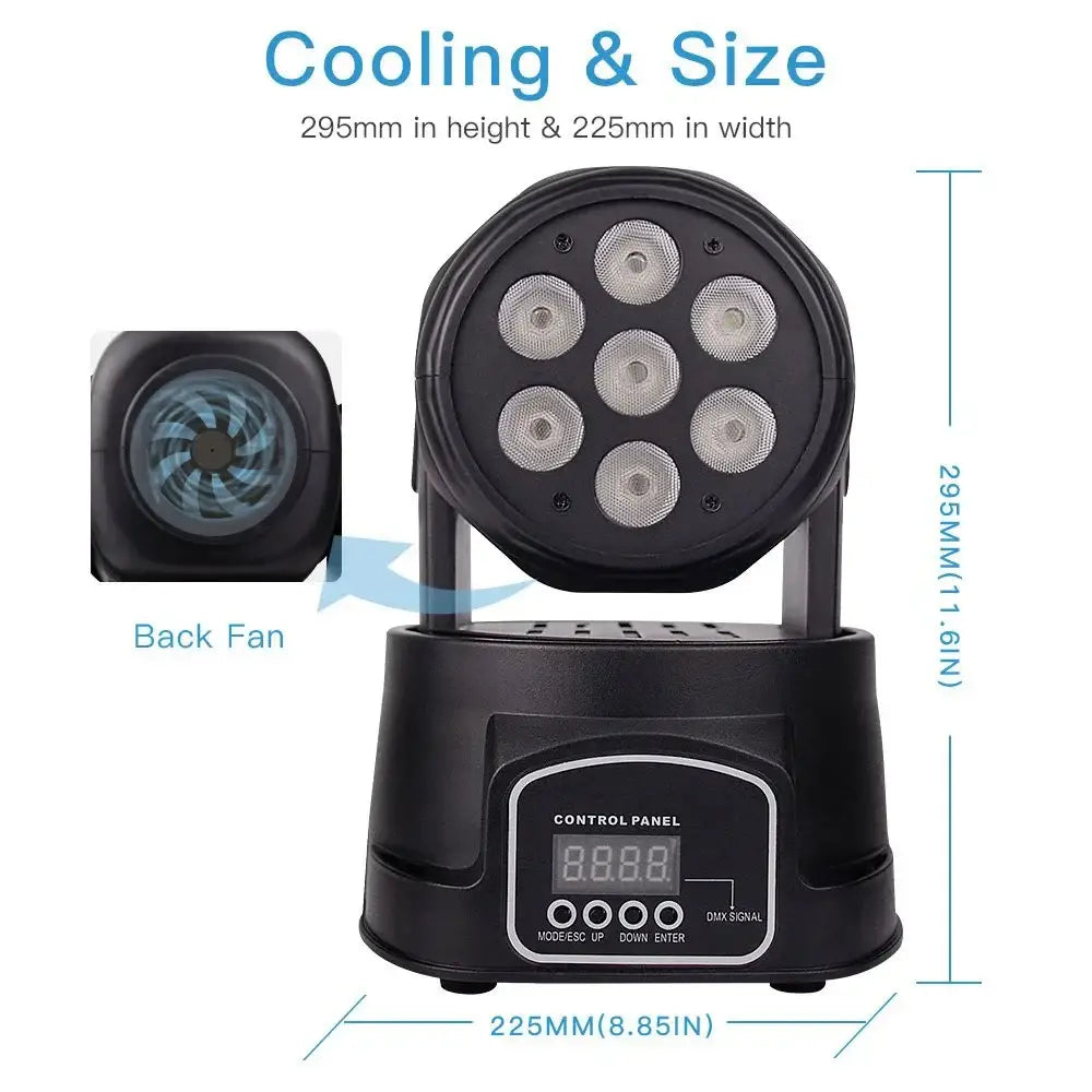 Modern purple and black mini moving light stage performance spotlight