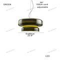 Modern purple & white italian glass pendant light dining room