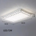 Modern rectangular crystal led ceiling lighting fixture dining room