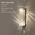 Modern rectangular crystal wall lamp bedroom led sconce