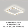 Modern rectangular golden led ceiling chandelier for living room