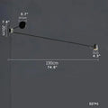 Modern red & black swing arm led wall sconce bedroom light